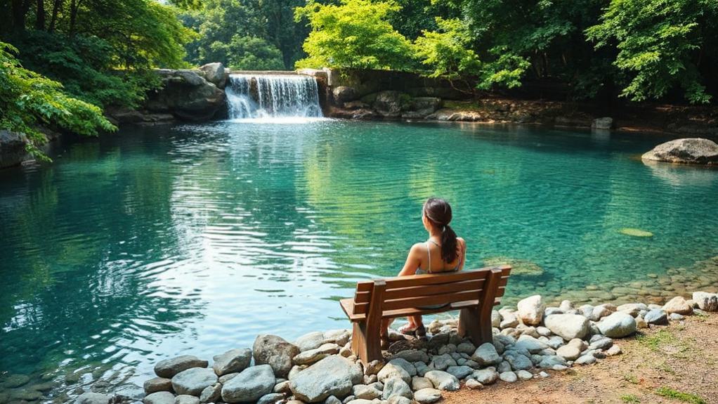 Relaxing by the Water Features